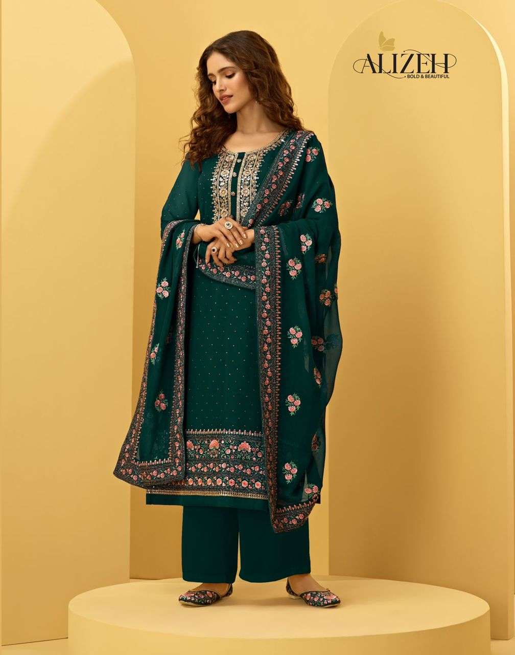 Alizeh Almora Vol 3 Georgette Fancy Salwar Suits Wholesaler Surat