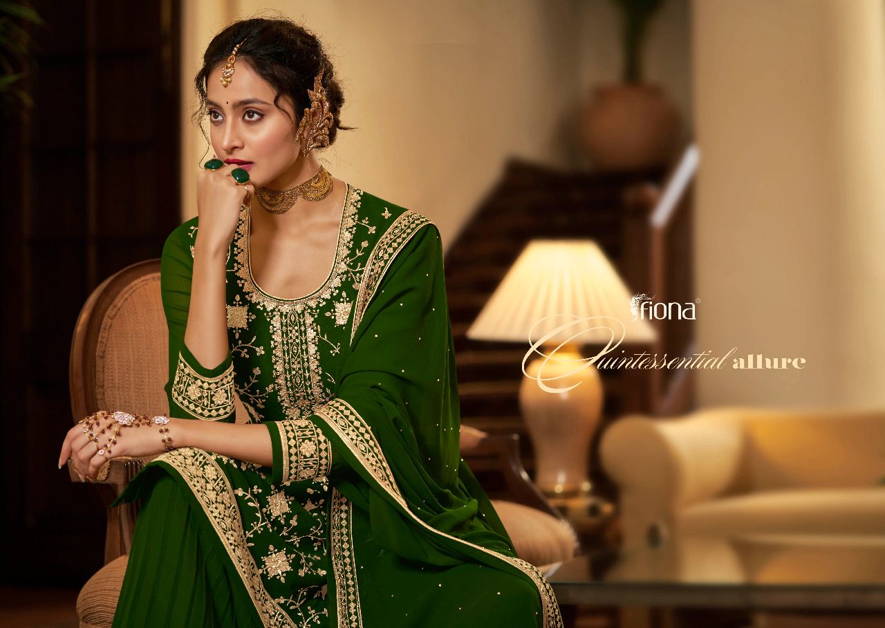 Fiona Esaira Pure Georgette Salwar Suits Wholesaler Surat