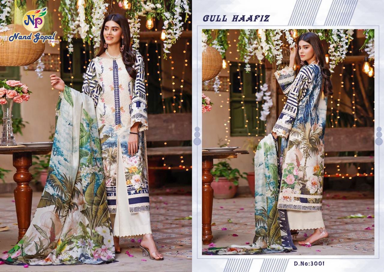Nandgopal Gull Hafiz Vol 3 Pure Cotton Karachi Style Salwar Suits Wholesaler Surat