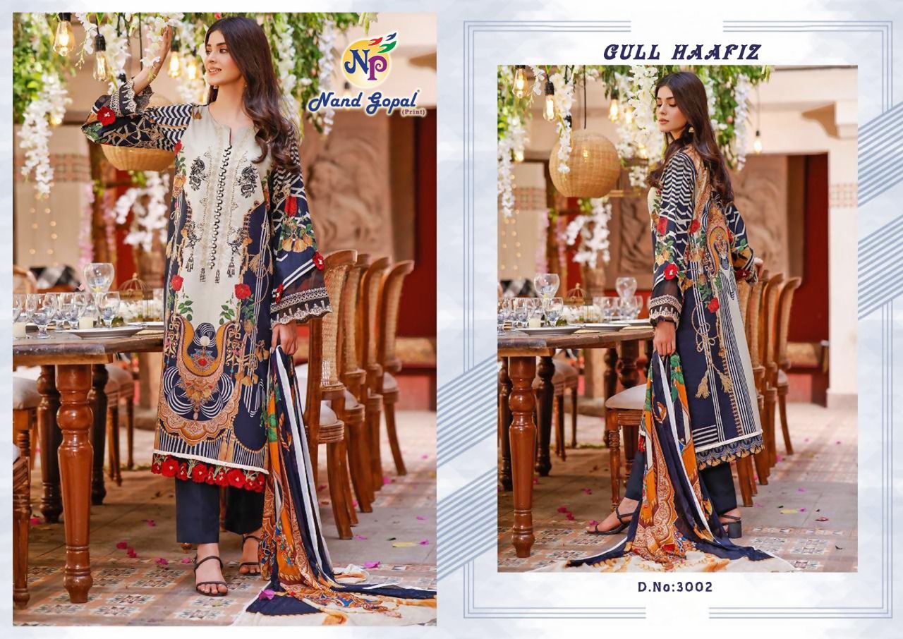 Nandgopal Gull Hafiz Vol 3 Pure Cotton Karachi Style Salwar Suits Wholesaler Surat