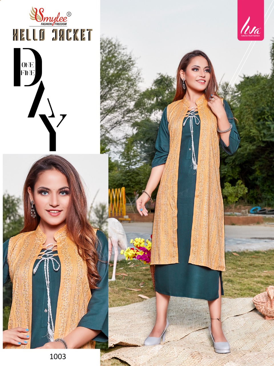 Smylee Fashion Hellow Jacket Rayon Jacket Style Kurtis Wholesaler Surat