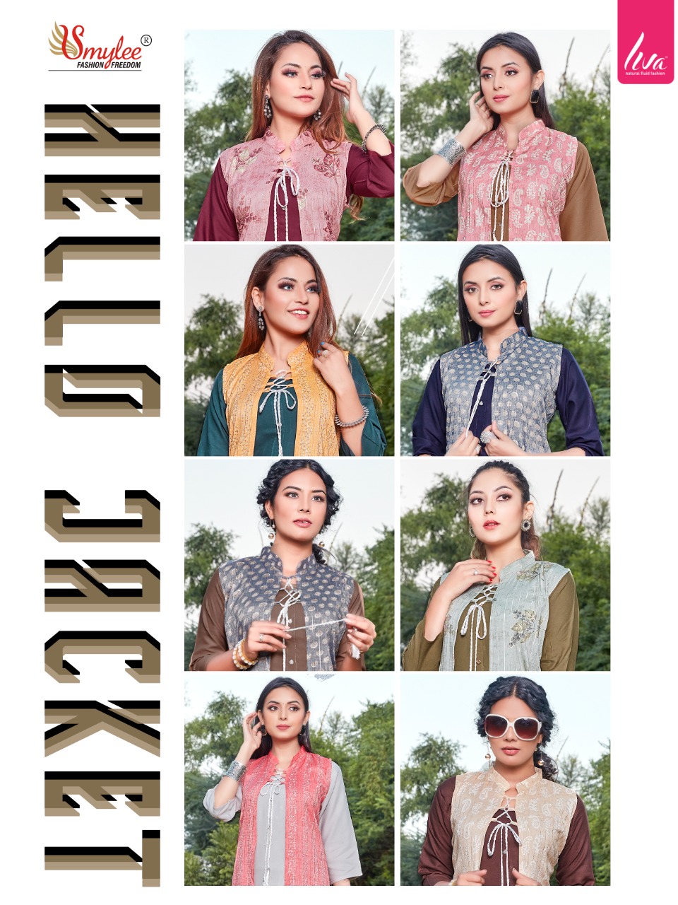 Smylee Fashion Hellow Jacket Rayon Jacket Style Kurtis Wholesaler Surat