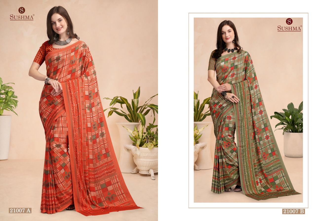 Sushma Slim 11 Slim Crape Designer Sarees Wholesaler Surat