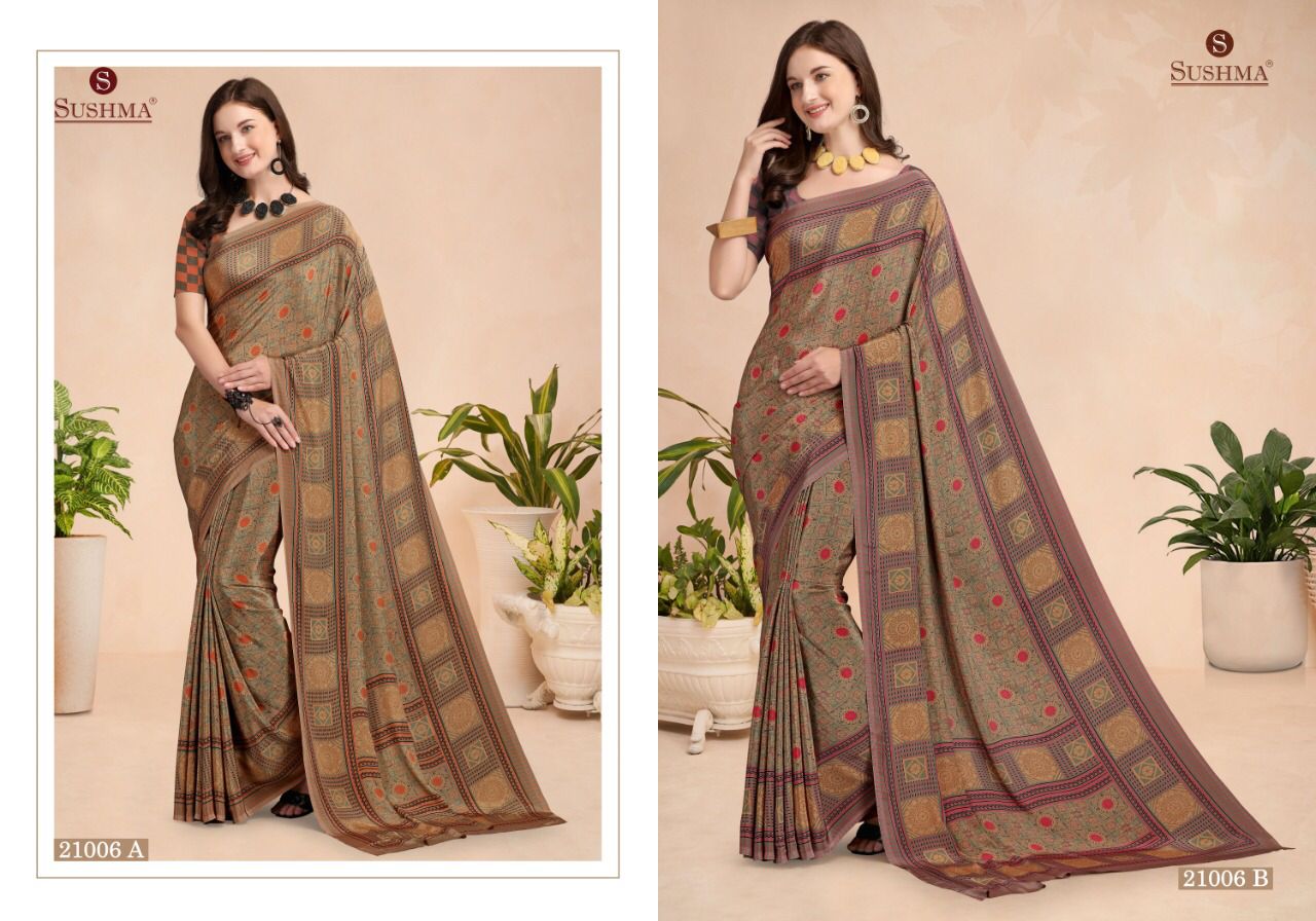 Sushma Slim 11 Slim Crape Designer Sarees Wholesaler Surat