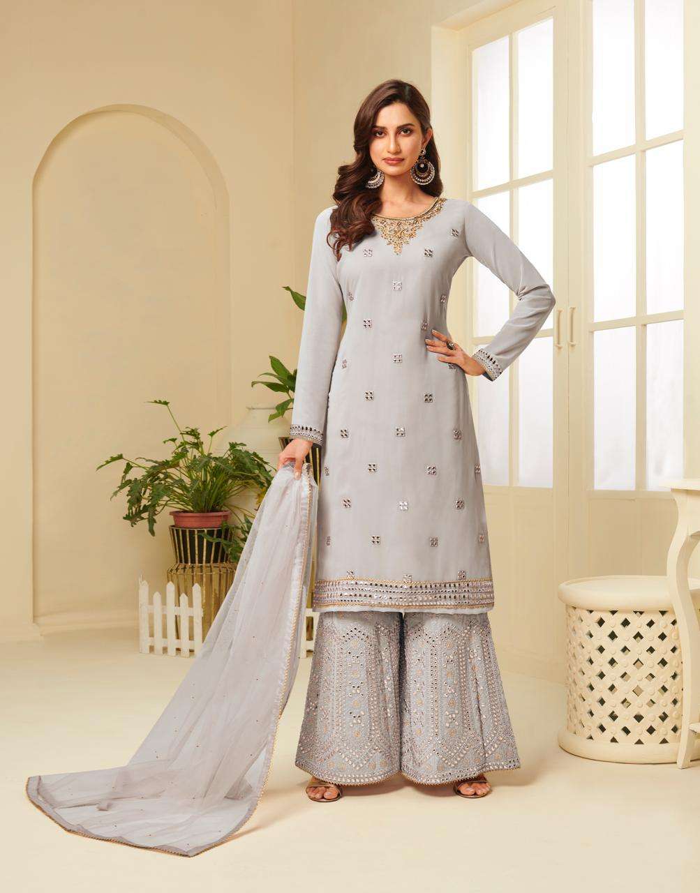 Alizeh Zaida Vol 4 Georgette Stylish Sharara Salwar Suits Wholesaler Surat