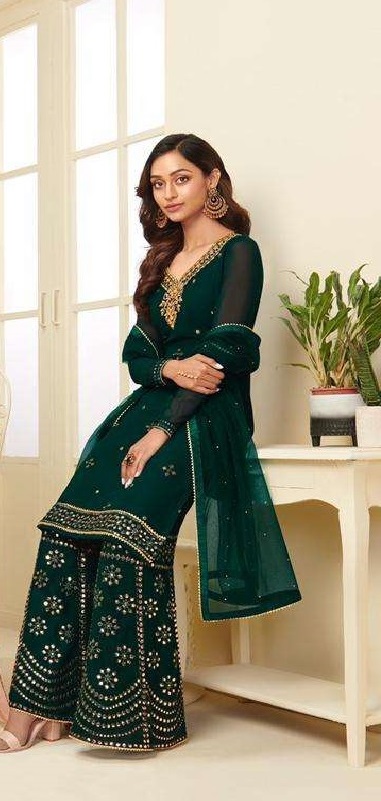 Alizeh Zaida Vol 4 Georgette Stylish Sharara Salwar Suits Wholesaler Surat