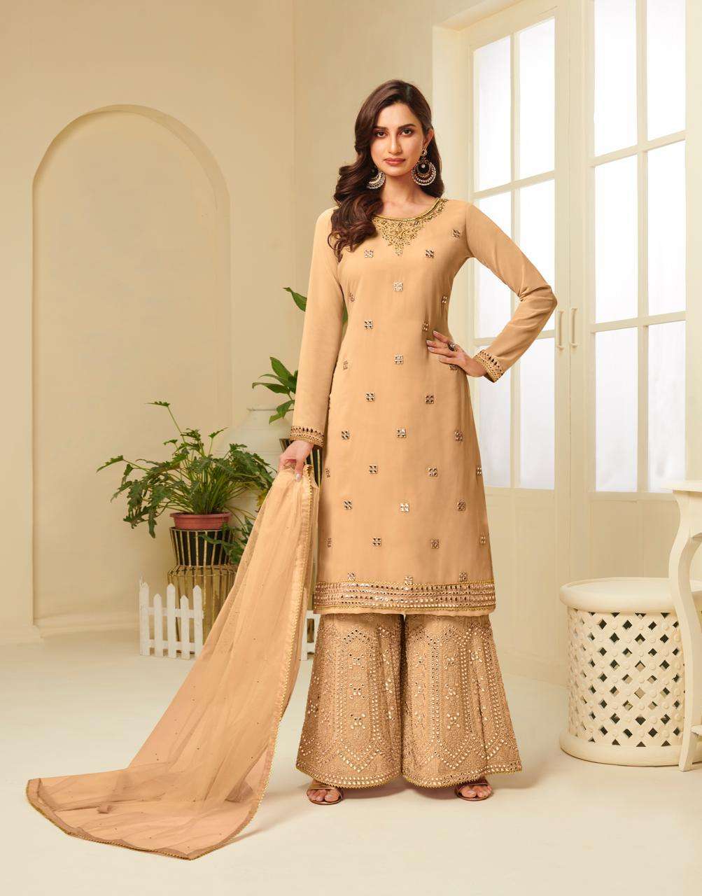 Alizeh Zaida Vol 4 Georgette Stylish Sharara Salwar Suits Wholesaler Surat