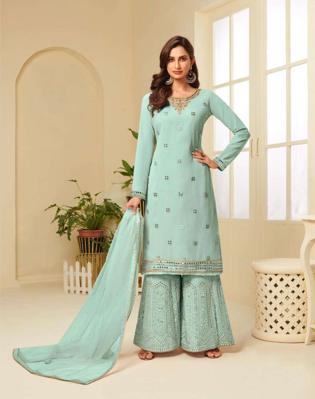 Alizeh Zaida Vol 4 Georgette Stylish Sharara Salwar Suits Wholesaler Surat