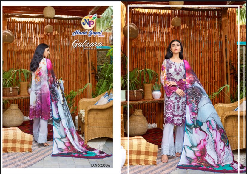 Nand Gopal Gull Zara Cotton Karachi Style Salwar Suits Wholesaer Surat