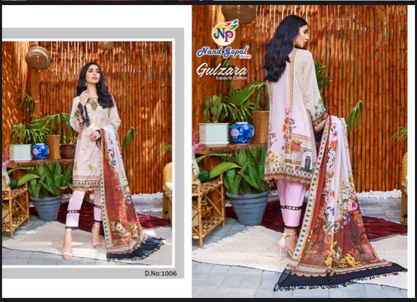 Nand Gopal Gull Zara Cotton Karachi Style Salwar Suits Wholesaer Surat