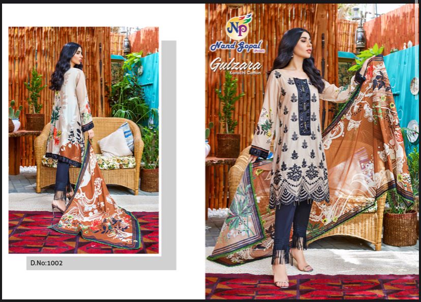 Nand Gopal Gull Zara Cotton Karachi Style Salwar Suits Wholesaer Surat