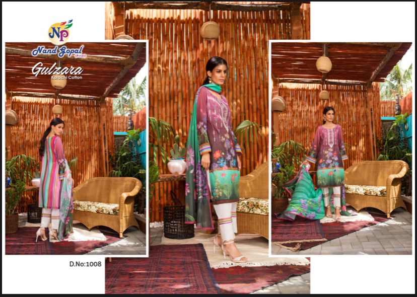 Nand Gopal Gull Zara Cotton Karachi Style Salwar Suits Wholesaer Surat