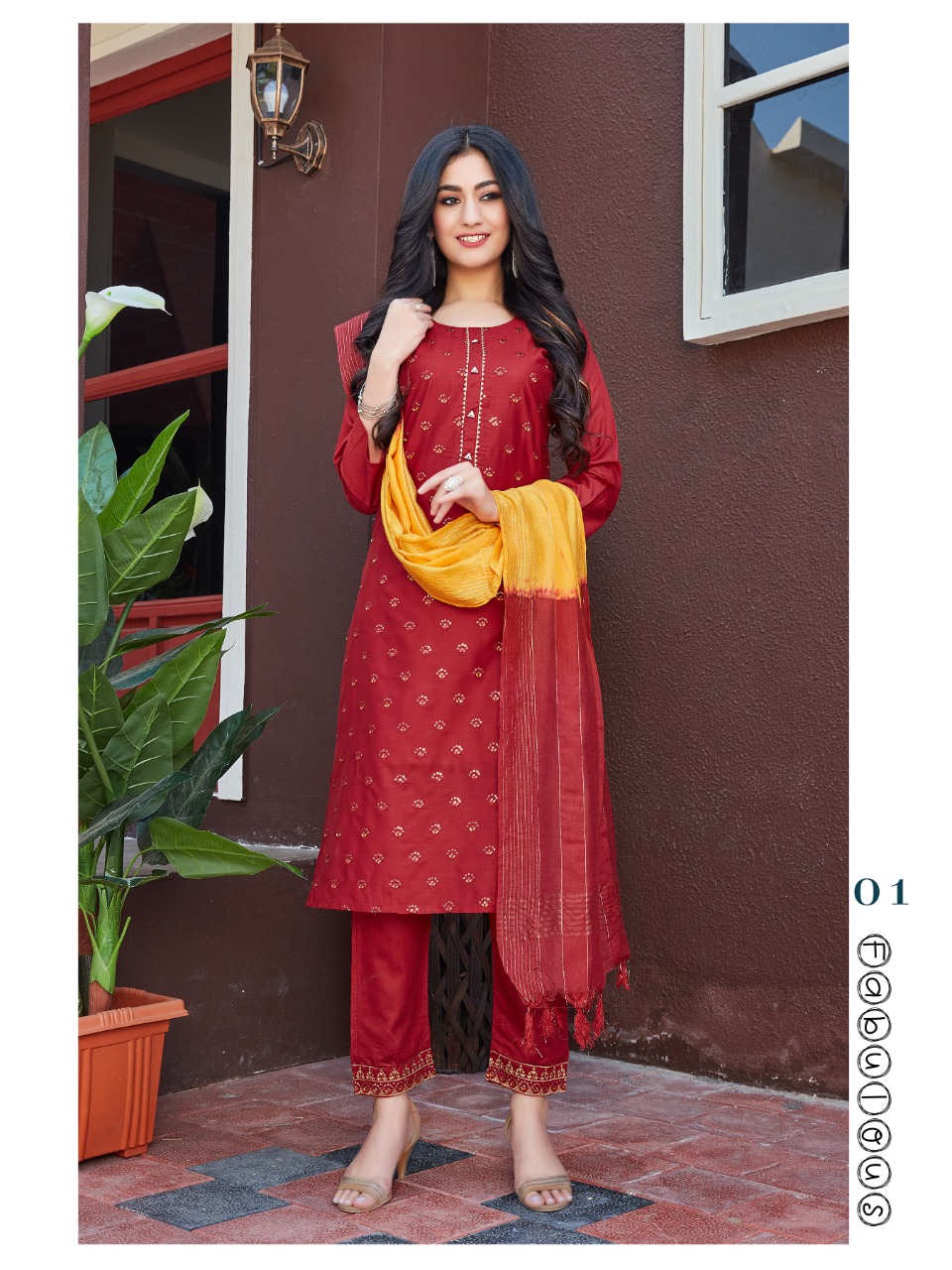Smylee Fashion Beshumar Chanderi Silk Fancy Designer Stylish Kurti Combo Set Wholesaler Surat