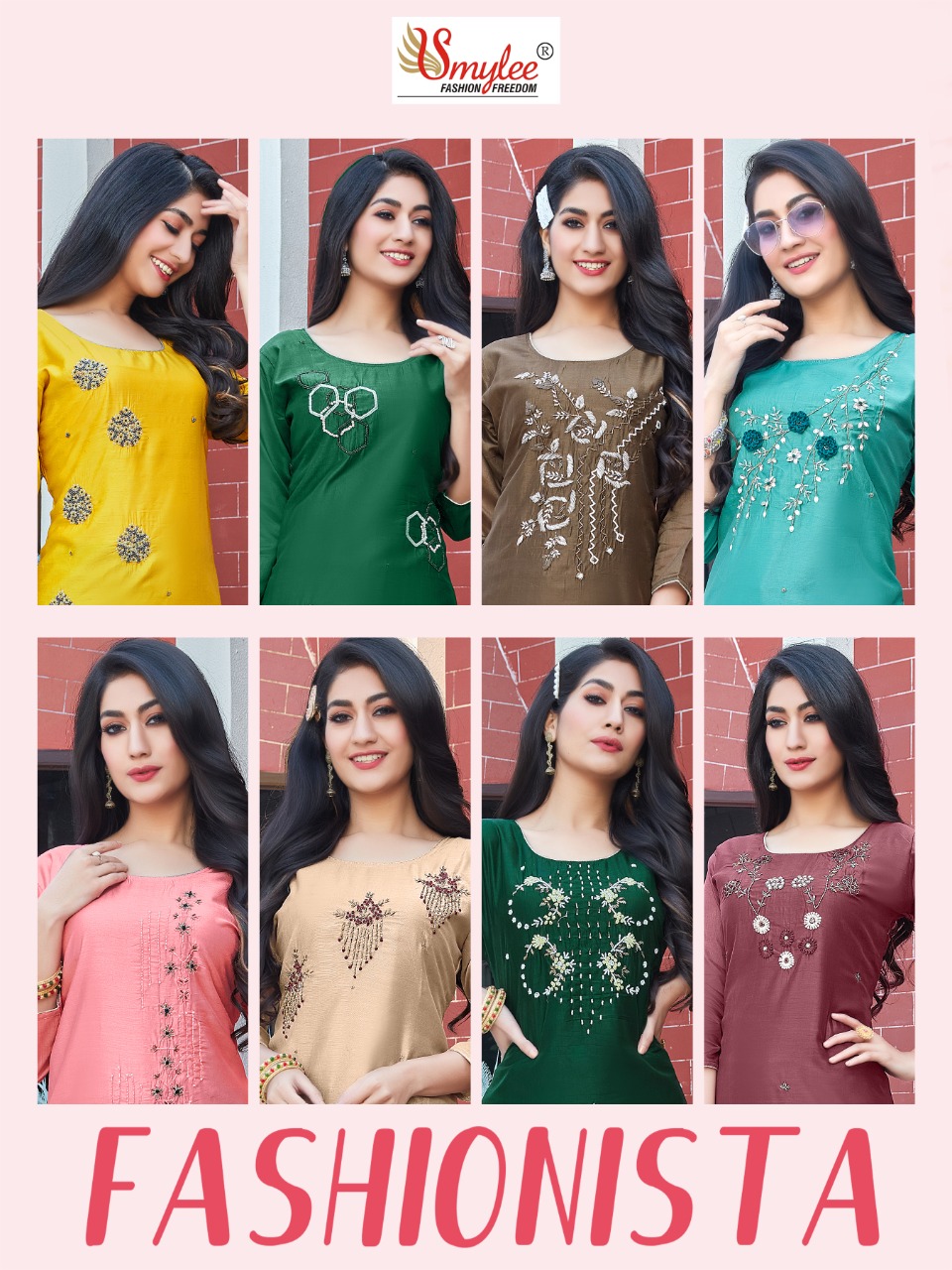 Smylee Fashion Fashionista Chanderi Silk Latest Designer Fancy Kurtis With Bottom Set Wholesaler Surat