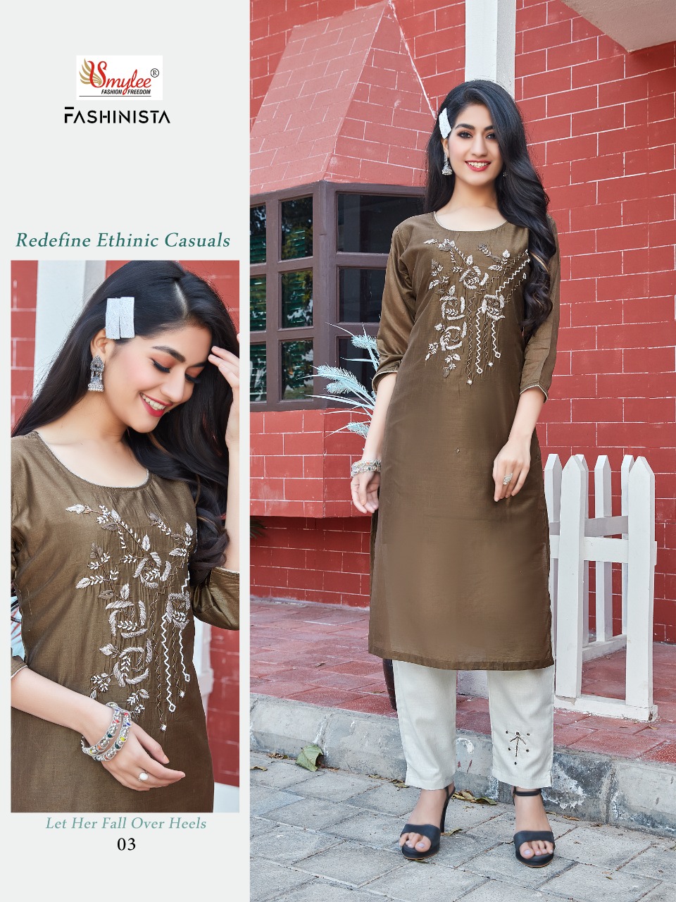 Smylee Fashion Fashionista Chanderi Silk Latest Designer Fancy Kurtis With Bottom Set Wholesaler Surat