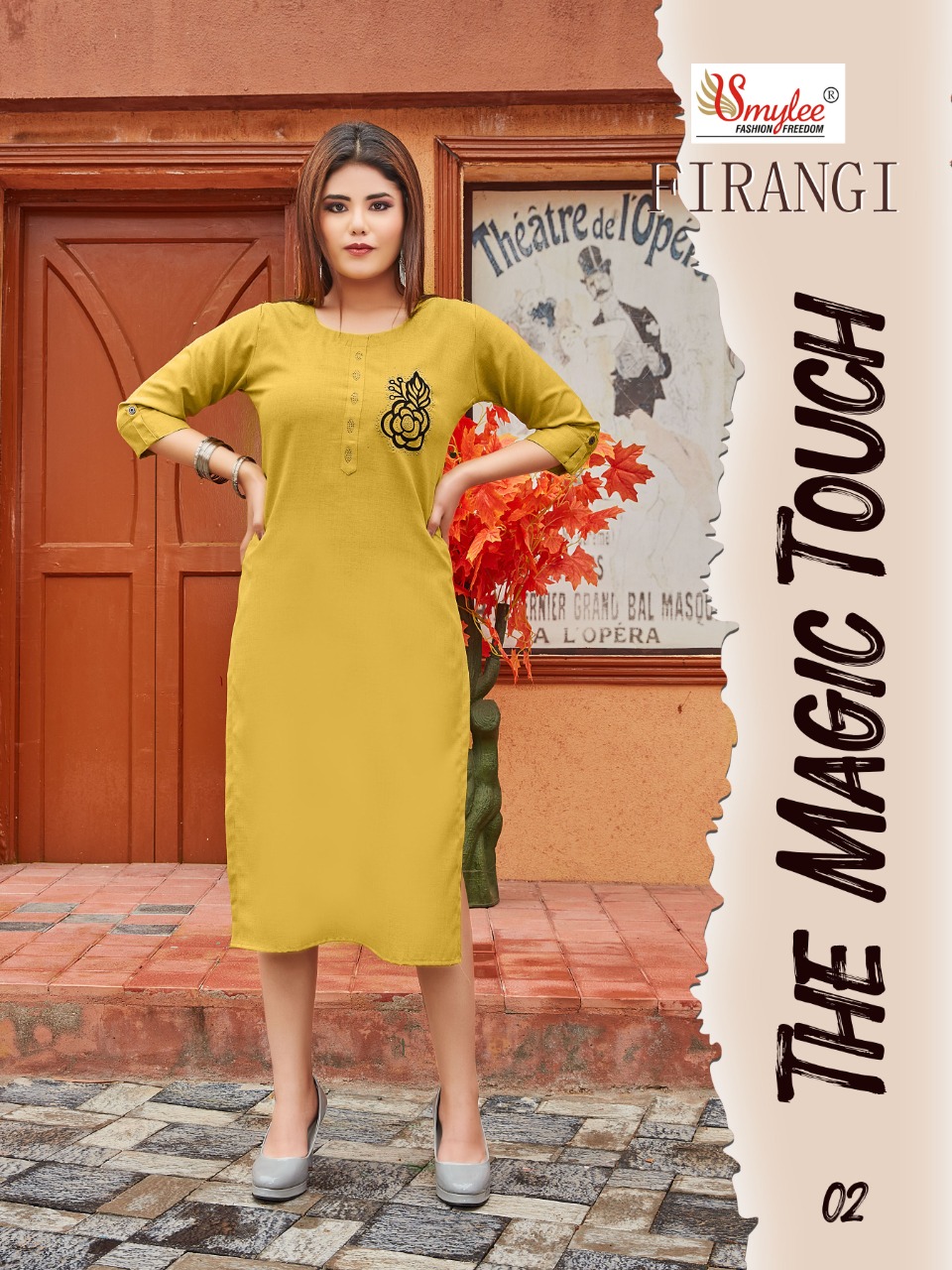 Smylee Fashion Firangi Rayon Fancy Stylish Long Causal Wear Kurtis Wholesaler Surat