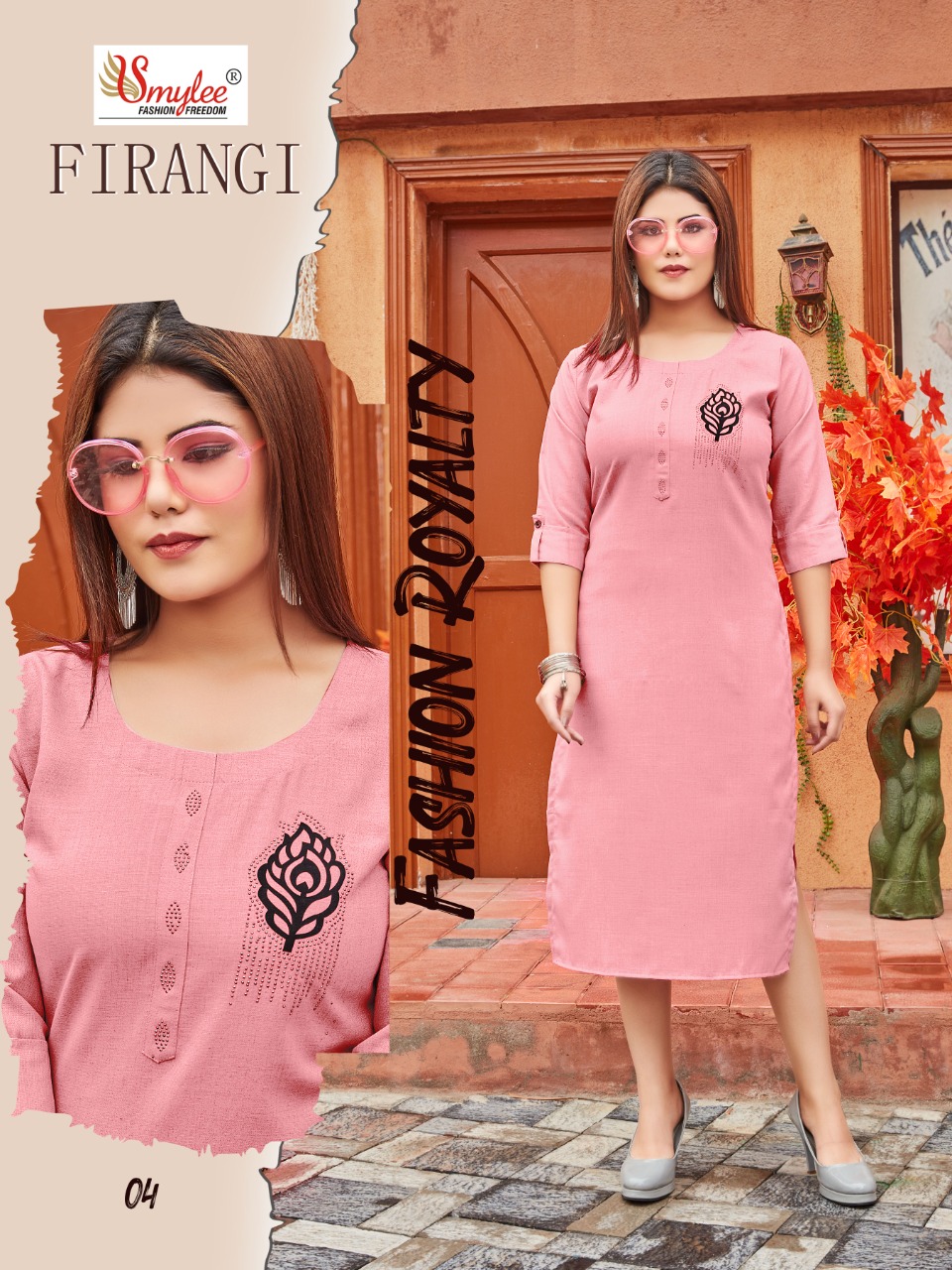 Smylee Fashion Firangi Rayon Fancy Stylish Long Causal Wear Kurtis Wholesaler Surat