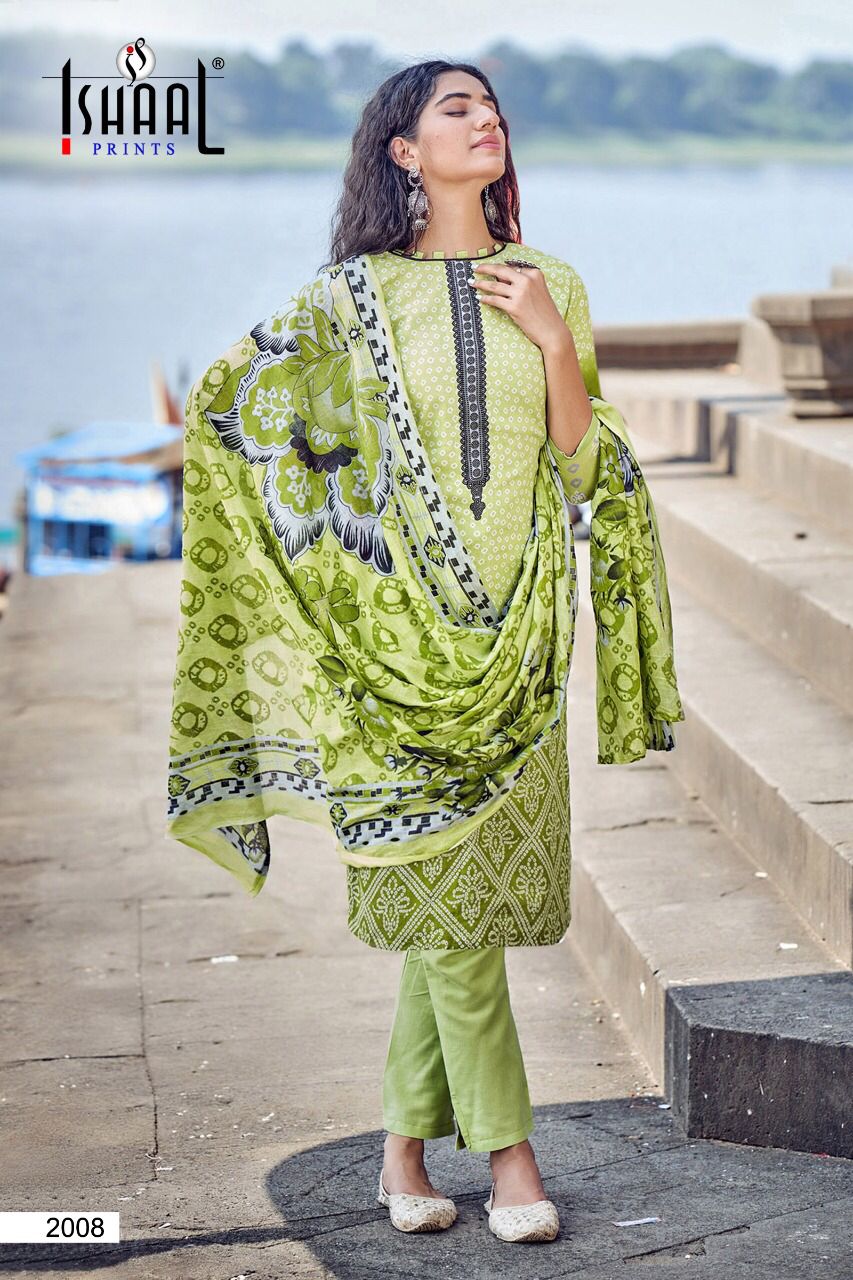 Ishaal Prints Kesariya Vol 2 Lawn Cotton Digital Printed Salwar Suits Dress Material Wholesaler Surat