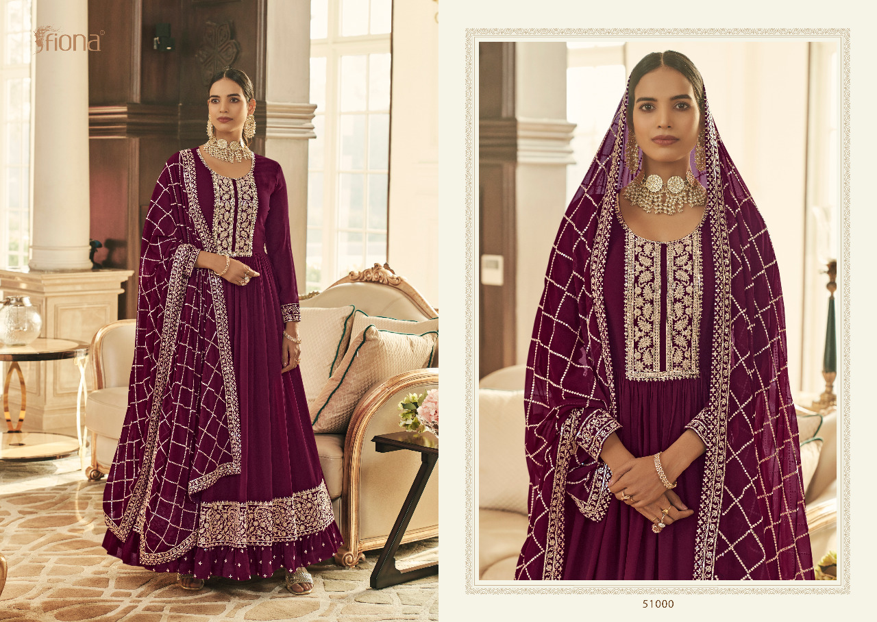 Fiona Sachi Real Georgette Embroidered Elegant Designer Suits Wholesaler Surat