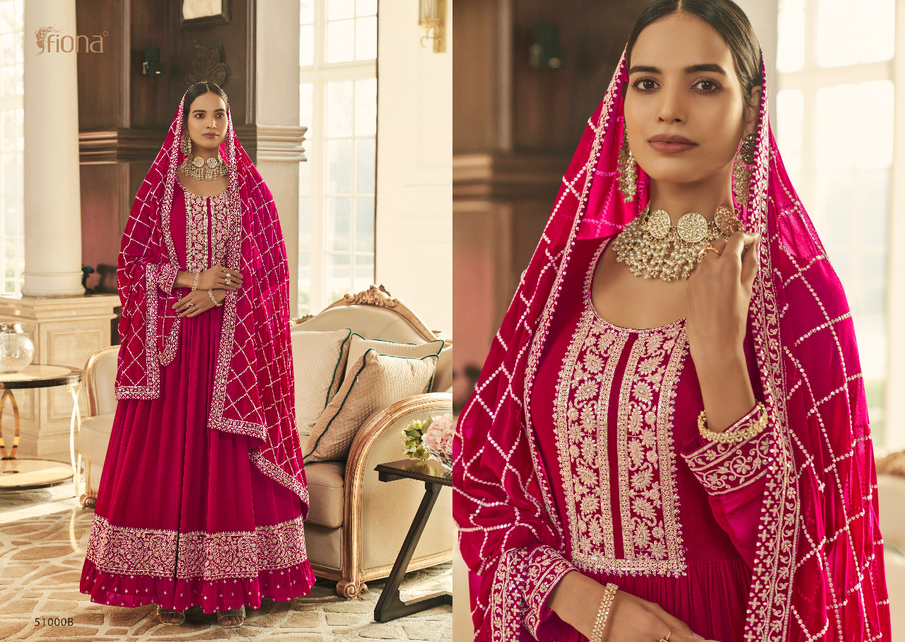 Fiona Sachi Real Georgette Embroidered Elegant Designer Suits Wholesaler Surat