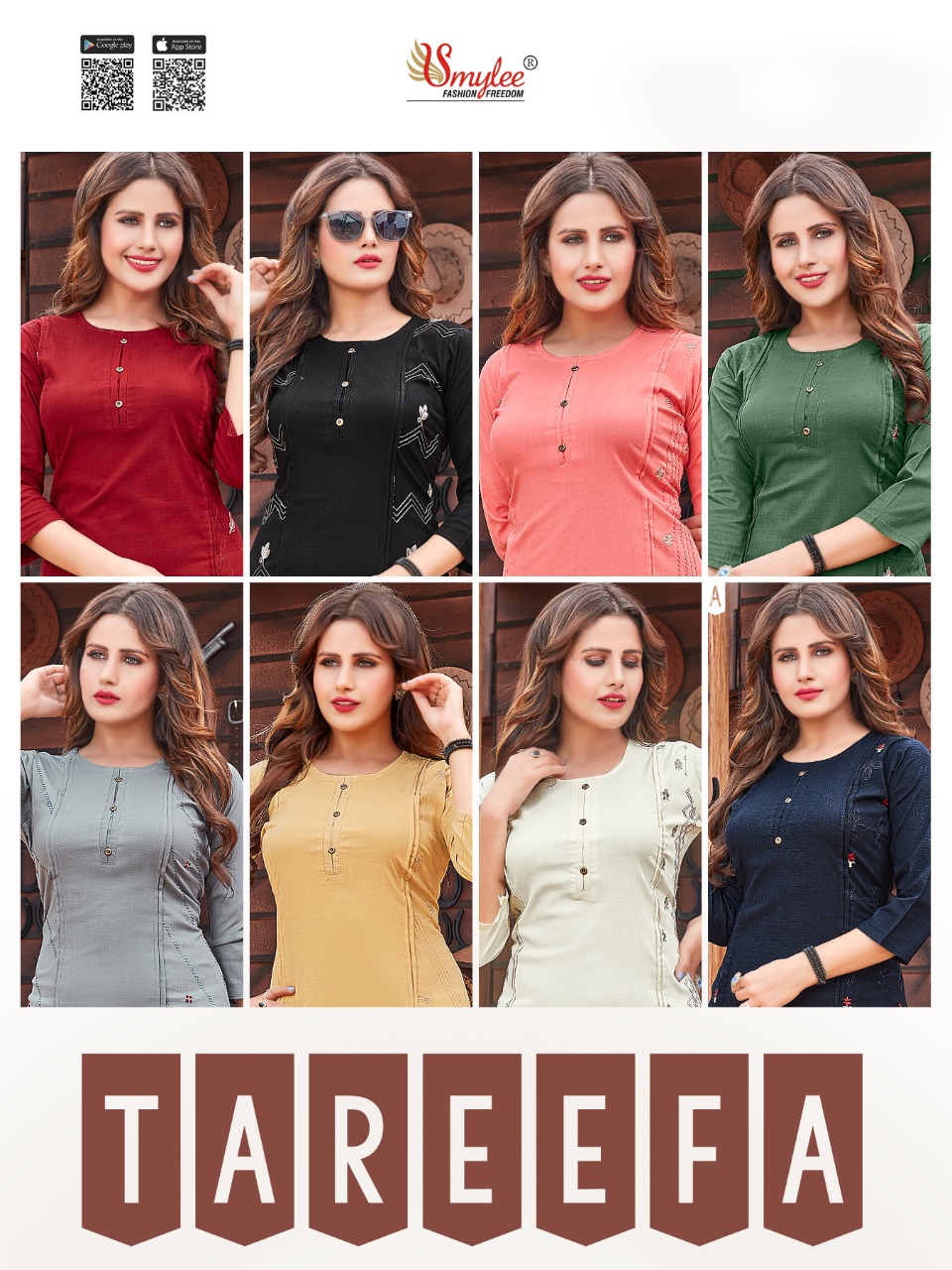 Smylee Fashion Tareefa Strachable Slub Fancy Causal Wear Kurtis Wholesaler Surat