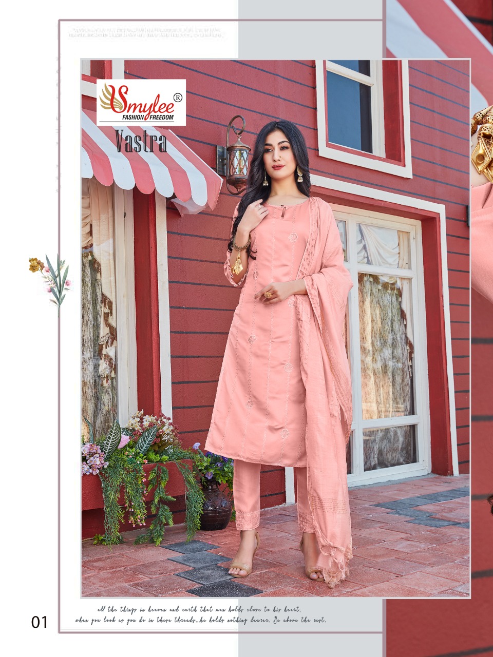 Smylee Fashion Vastra Fiona Silk Fancy Sober Kurtis With Pant And Dupatta Set Wholesaler Surat