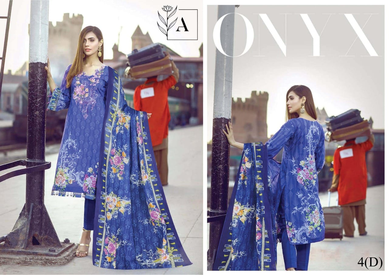 Alizeh Lawn Vol B Lawn Fancy Printed Suits Wholesaler Surat