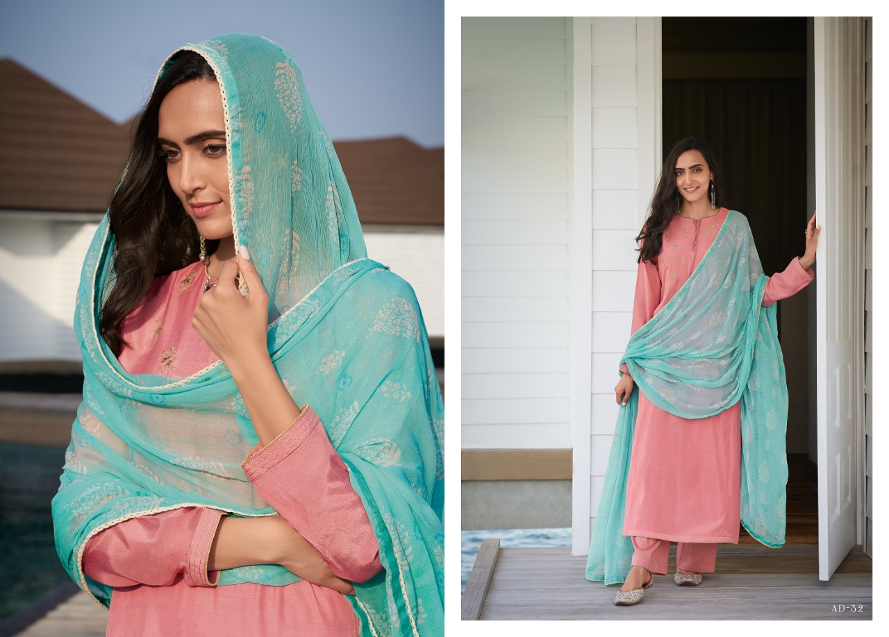 Varsha Audry Muslin With Embroidery Designer Suits Wholesaler Surat