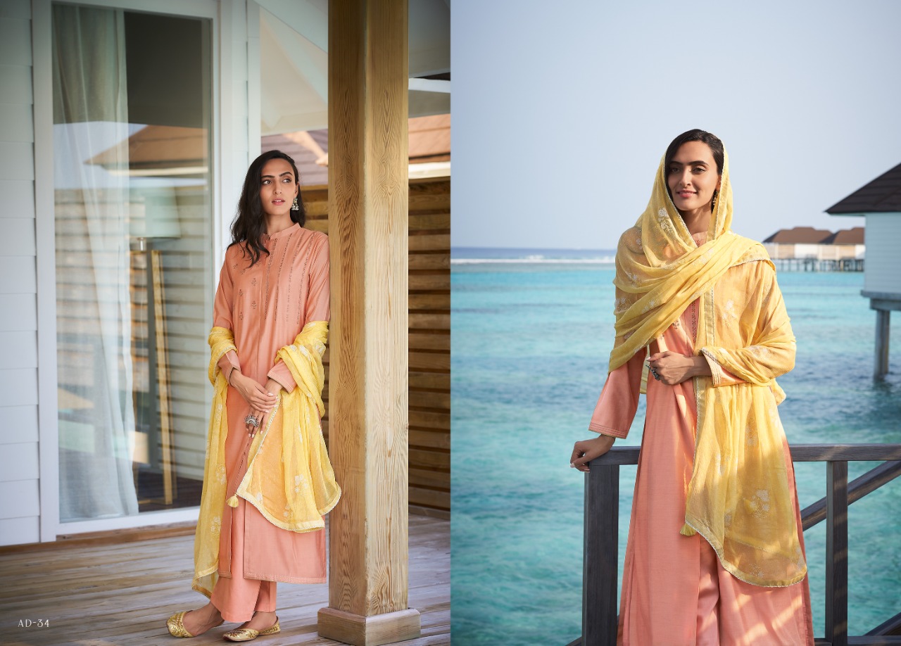 Varsha Audry Muslin With Embroidery Designer Suits Wholesaler Surat