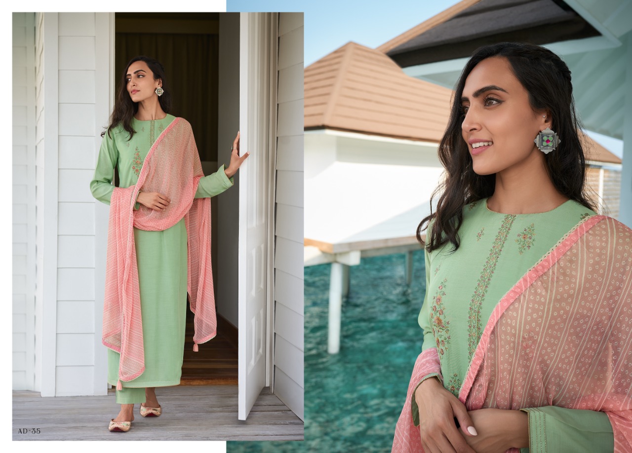 Varsha Audry Muslin With Embroidery Designer Suits Wholesaler Surat