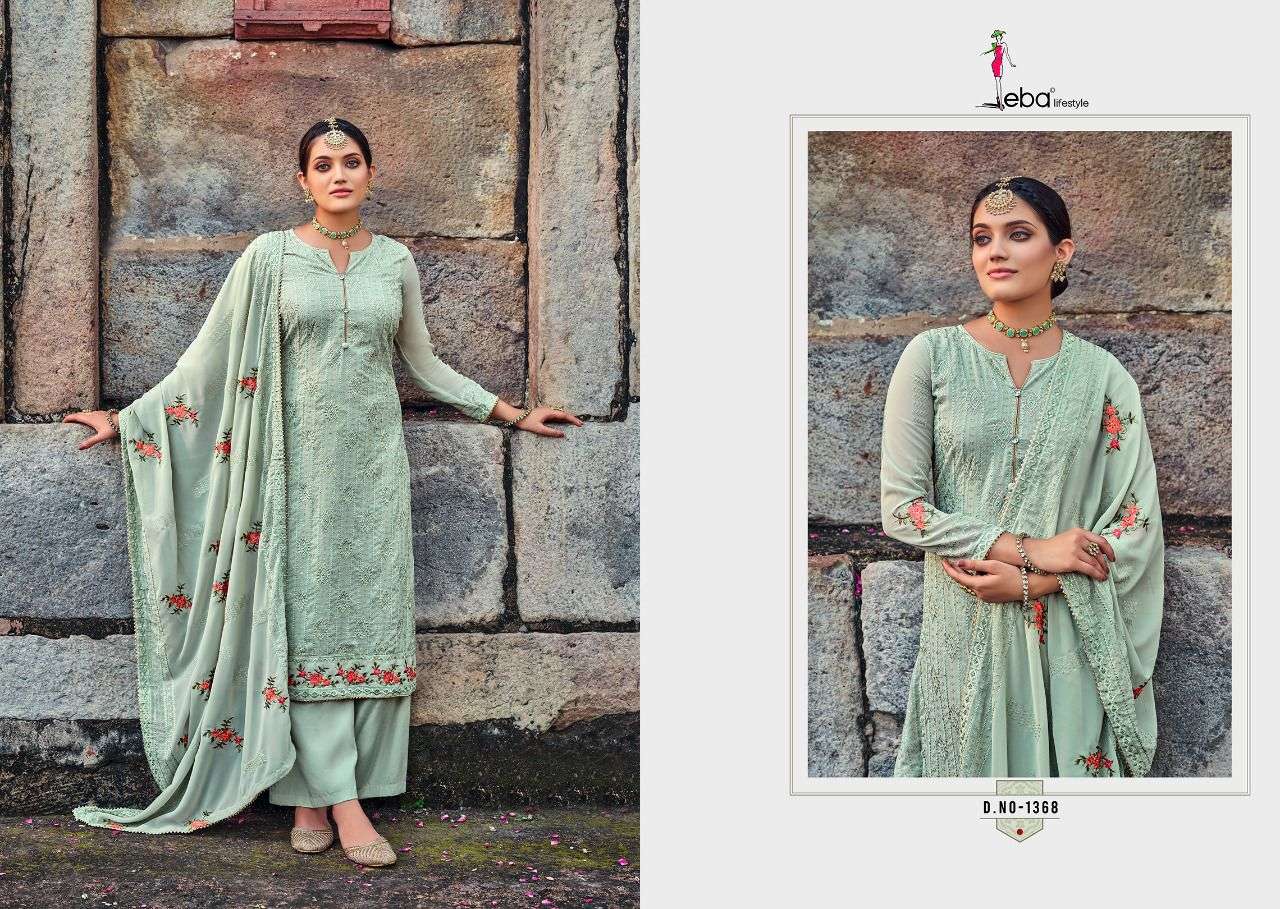 Eba Lifestyle Jassi Vol 2 Fox Georgette Designer Suits Wholesaler Surat