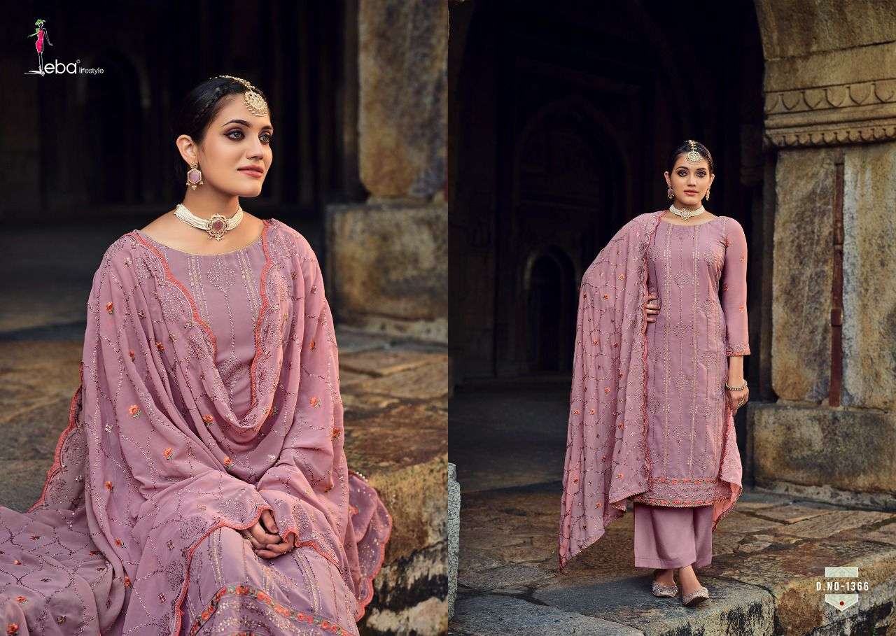 Eba Lifestyle Jassi Vol 2 Fox Georgette Designer Suits Wholesaler Surat
