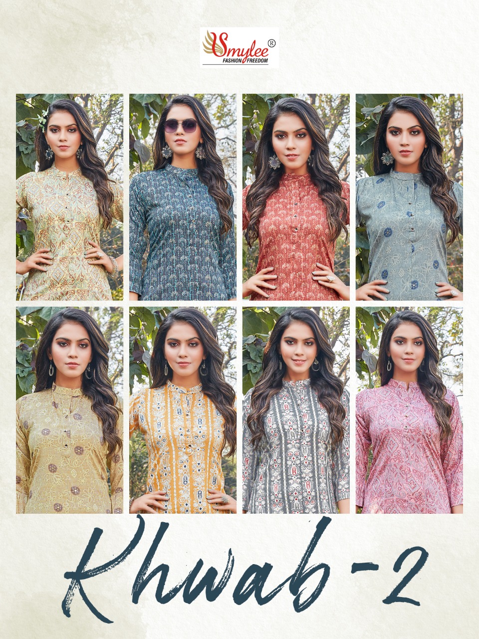 Smylee Fashion Khwab Vol 2 Rayon Fancy Kurtis Wholesaler Surat