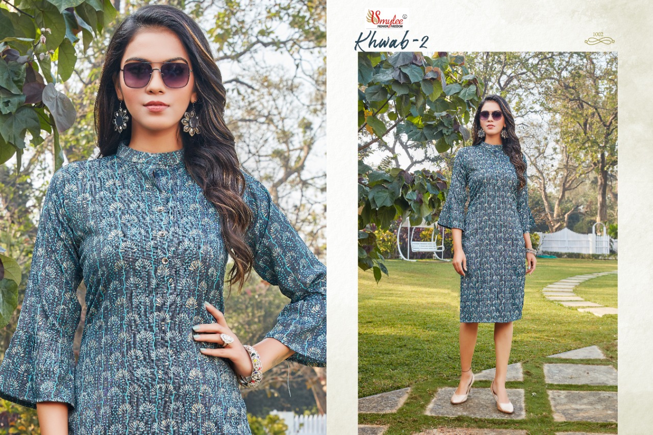Smylee Fashion Khwab Vol 2 Rayon Fancy Kurtis Wholesaler Surat