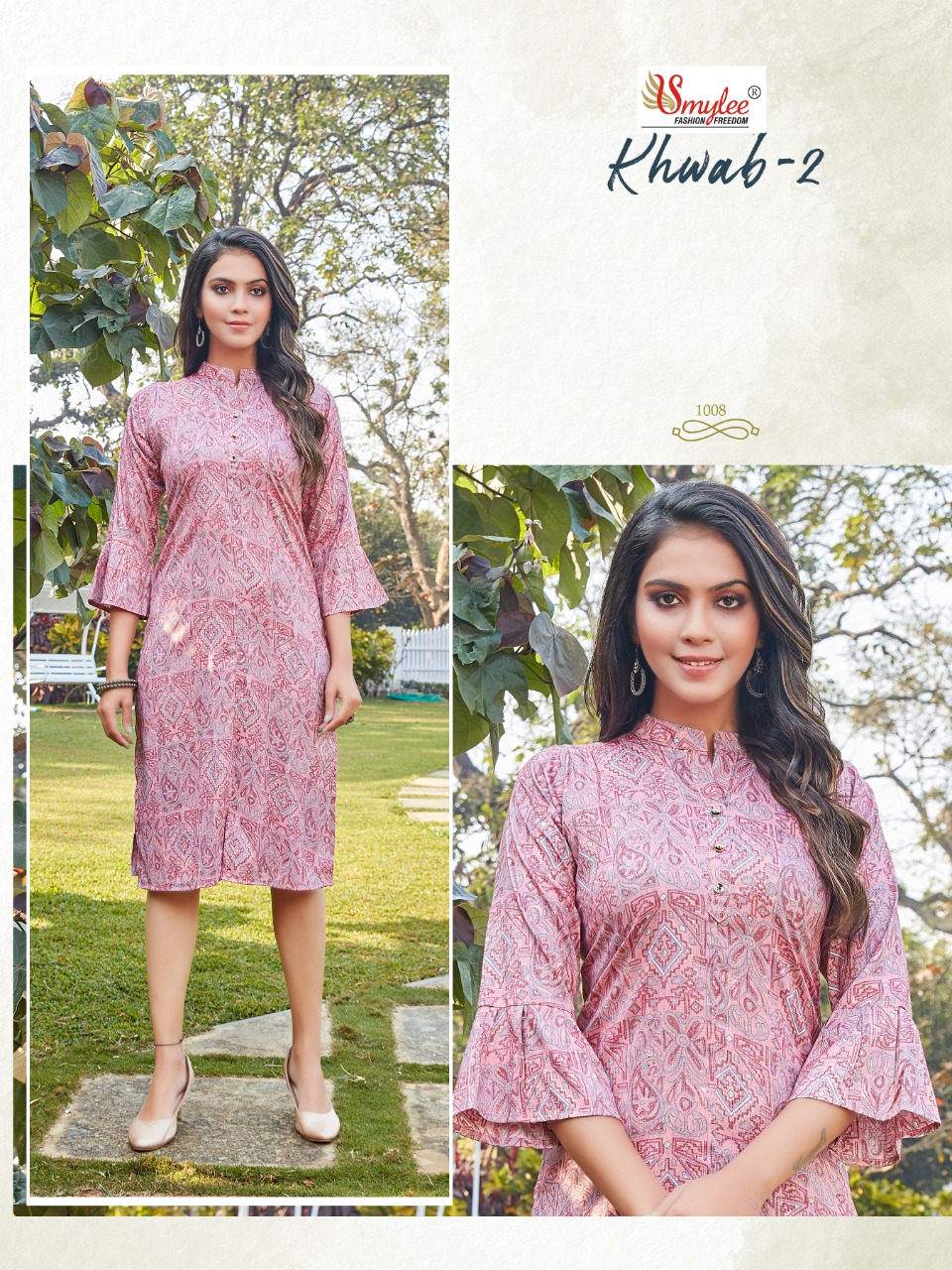 Smylee Fashion Khwab Vol 2 Rayon Fancy Kurtis Wholesaler Surat