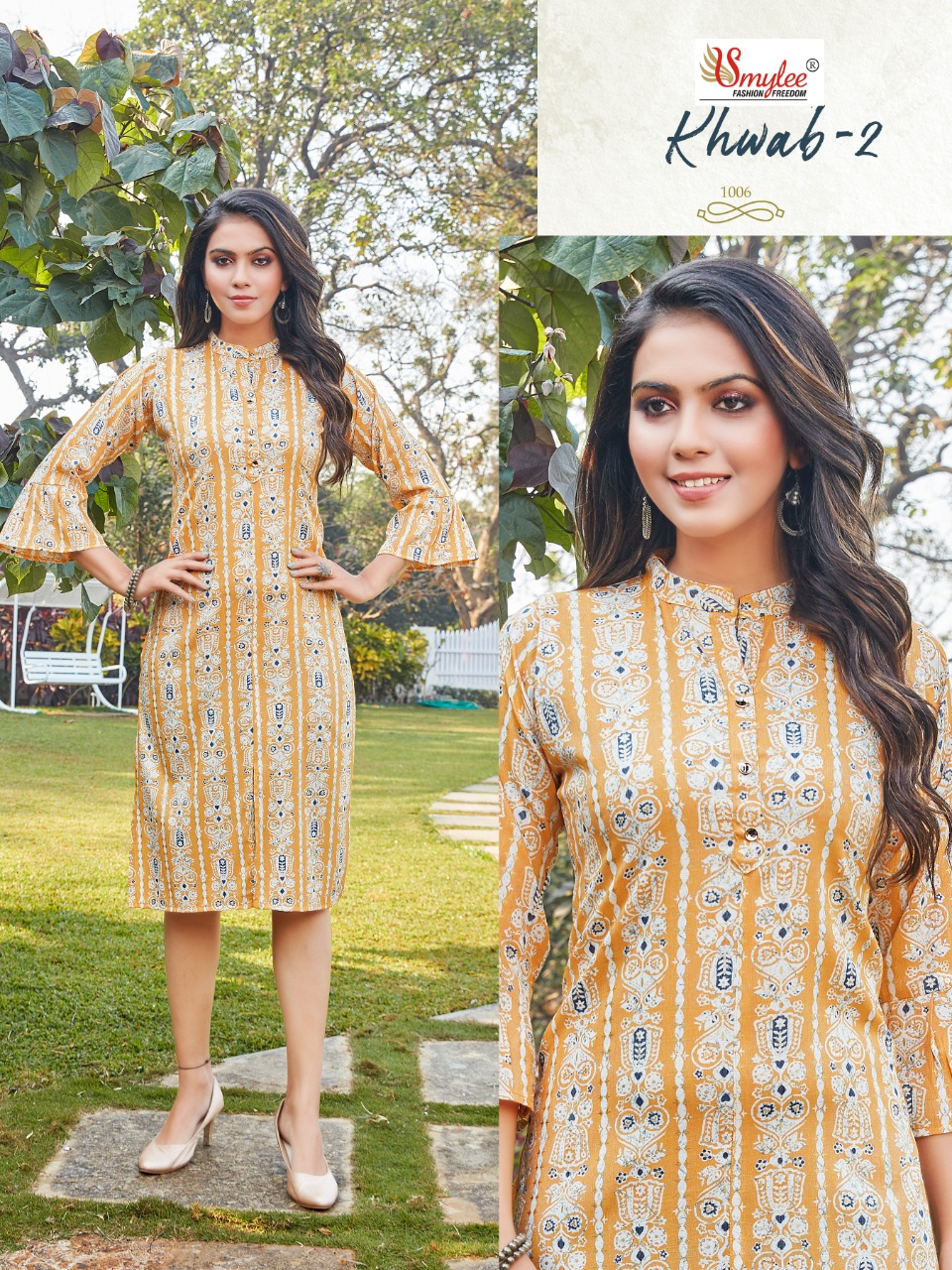 Smylee Fashion Khwab Vol 2 Rayon Fancy Kurtis Wholesaler Surat