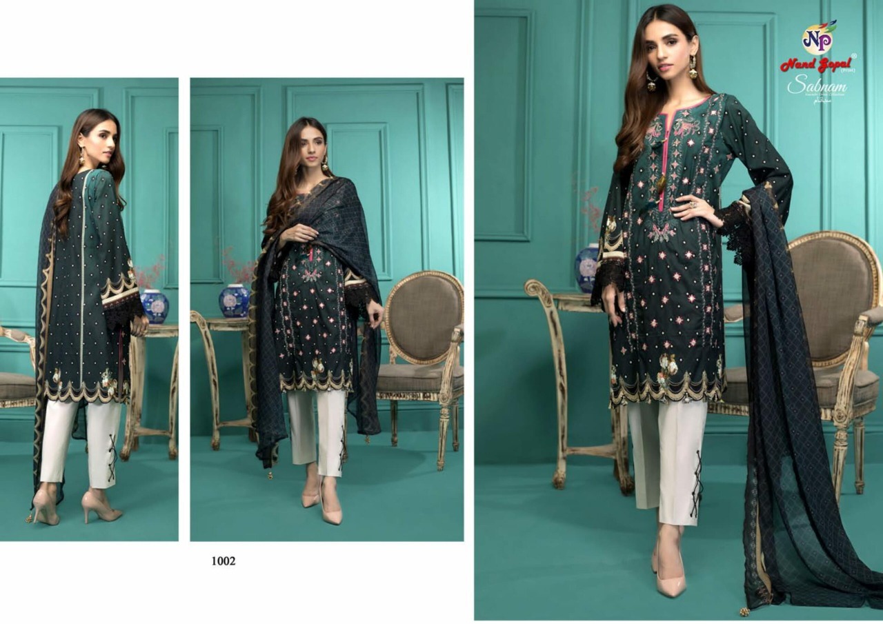 Nand Gopal Sabnam Pure Cotton Salwar Suits Wholesaler Surat