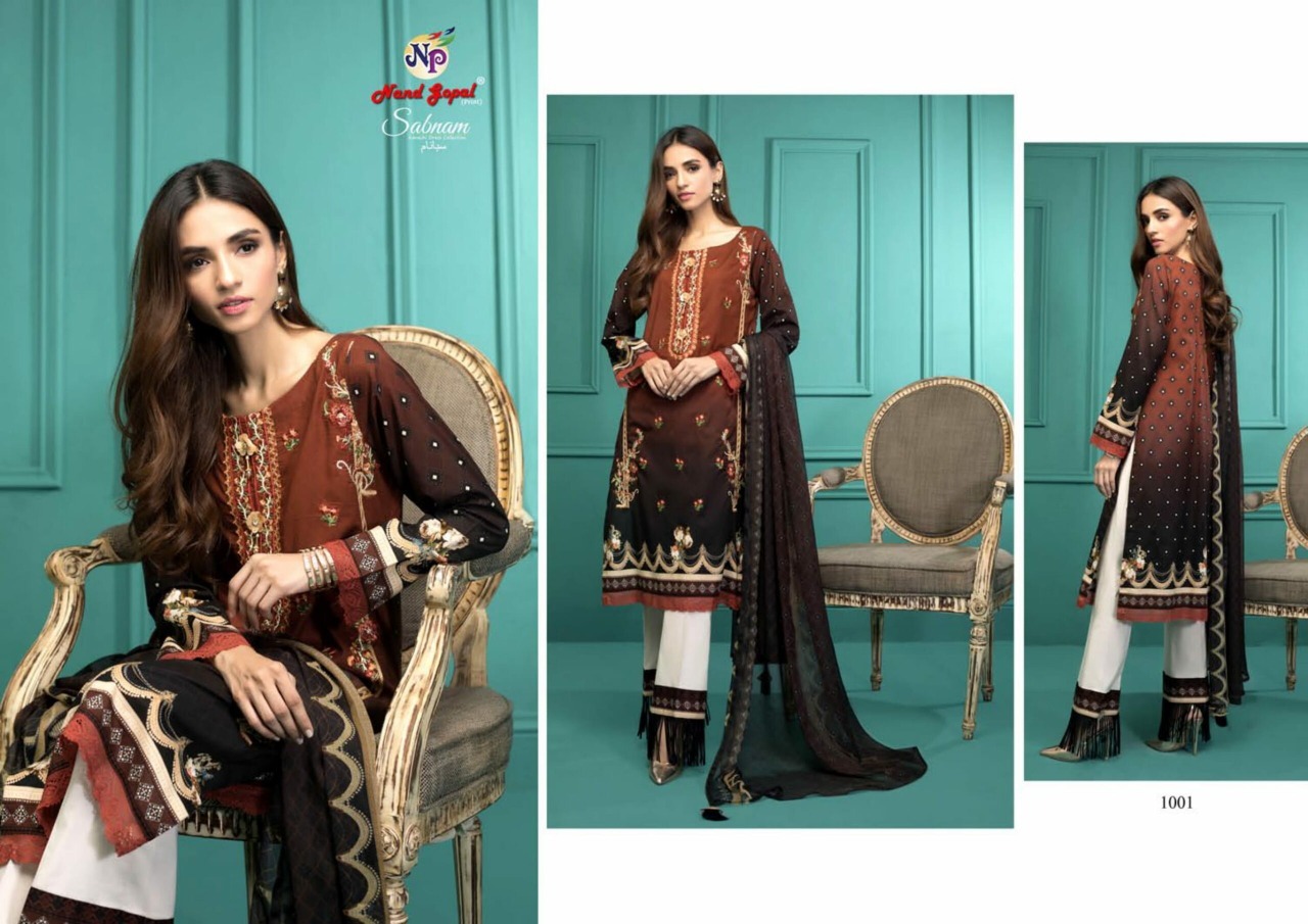 Nand Gopal Sabnam Pure Cotton Salwar Suits Wholesaler Surat