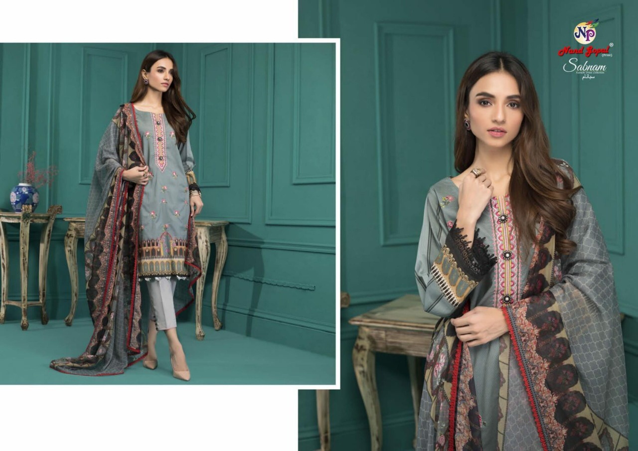 Nand Gopal Sabnam Pure Cotton Salwar Suits Wholesaler Surat