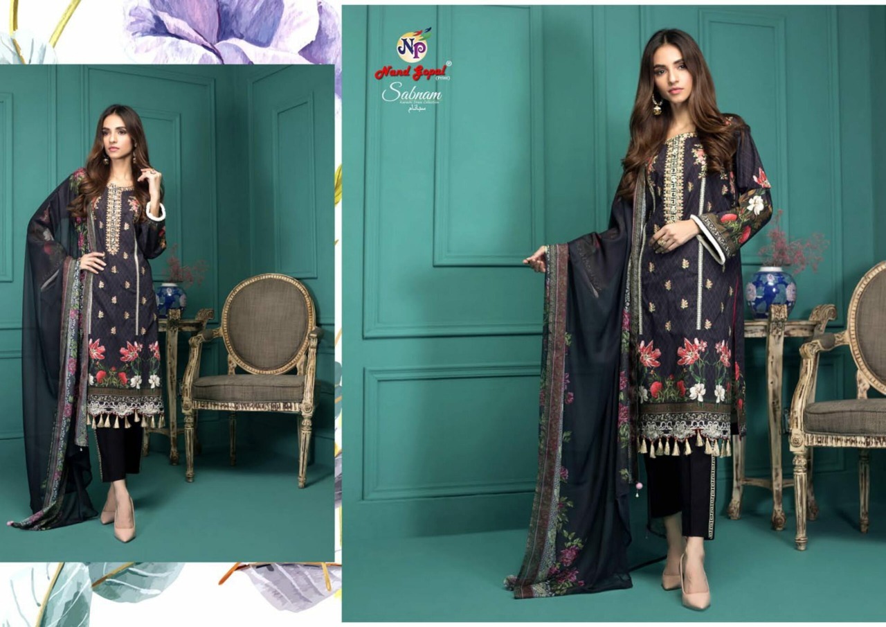 Nand Gopal Sabnam Pure Cotton Salwar Suits Wholesaler Surat