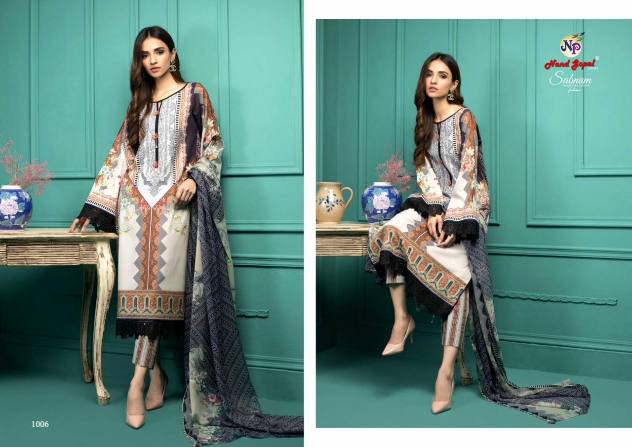 Nand Gopal Sabnam Pure Cotton Salwar Suits Wholesaler Surat