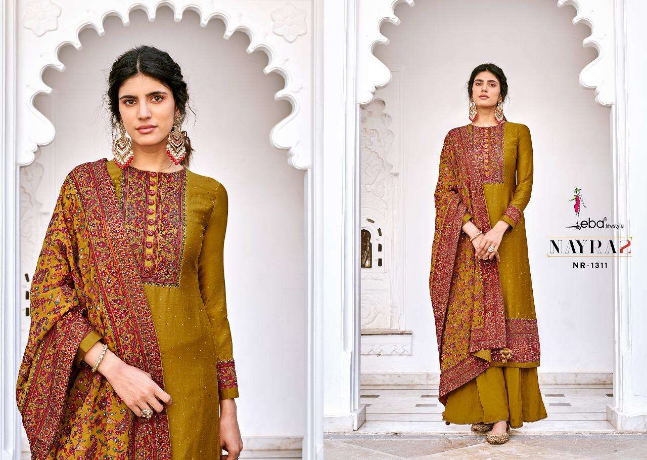 Eba Lifestyle Nyra Vol 2 Viscose Silk Embroidery Fancy Suits Wholesaler Surat