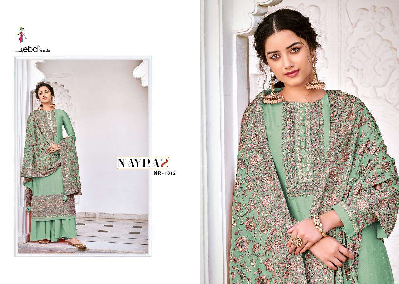 Eba Lifestyle Nyra Vol 2 Viscose Silk Embroidery Fancy Suits Wholesaler Surat