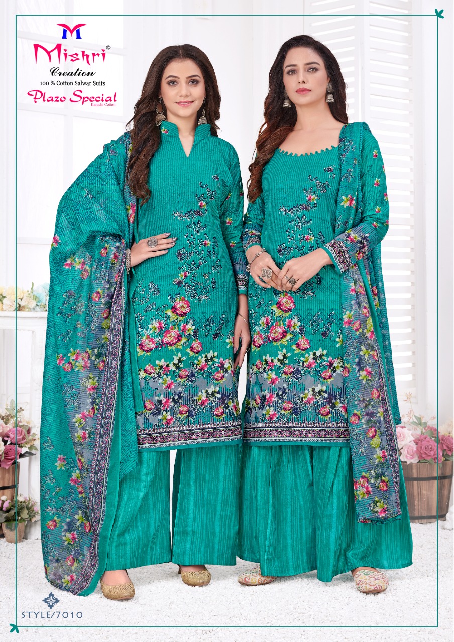 Mishri Creation Plazo Special Vol 7 Cotton Printed Suits Wholesaler Surat