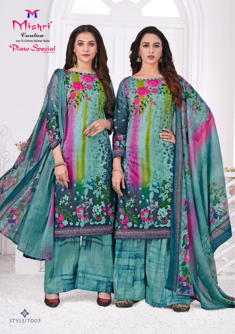 Mishri Creation Plazo Special Vol 7 Cotton Printed Suits Wholesaler Surat