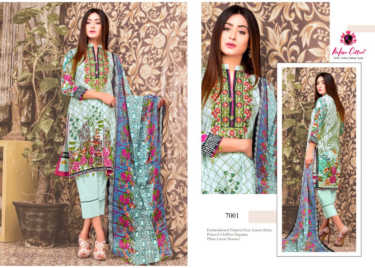 Nafisha Cotton Sahil Cotton Collection Vol 07 Cotton Suits Wolesaler Surat