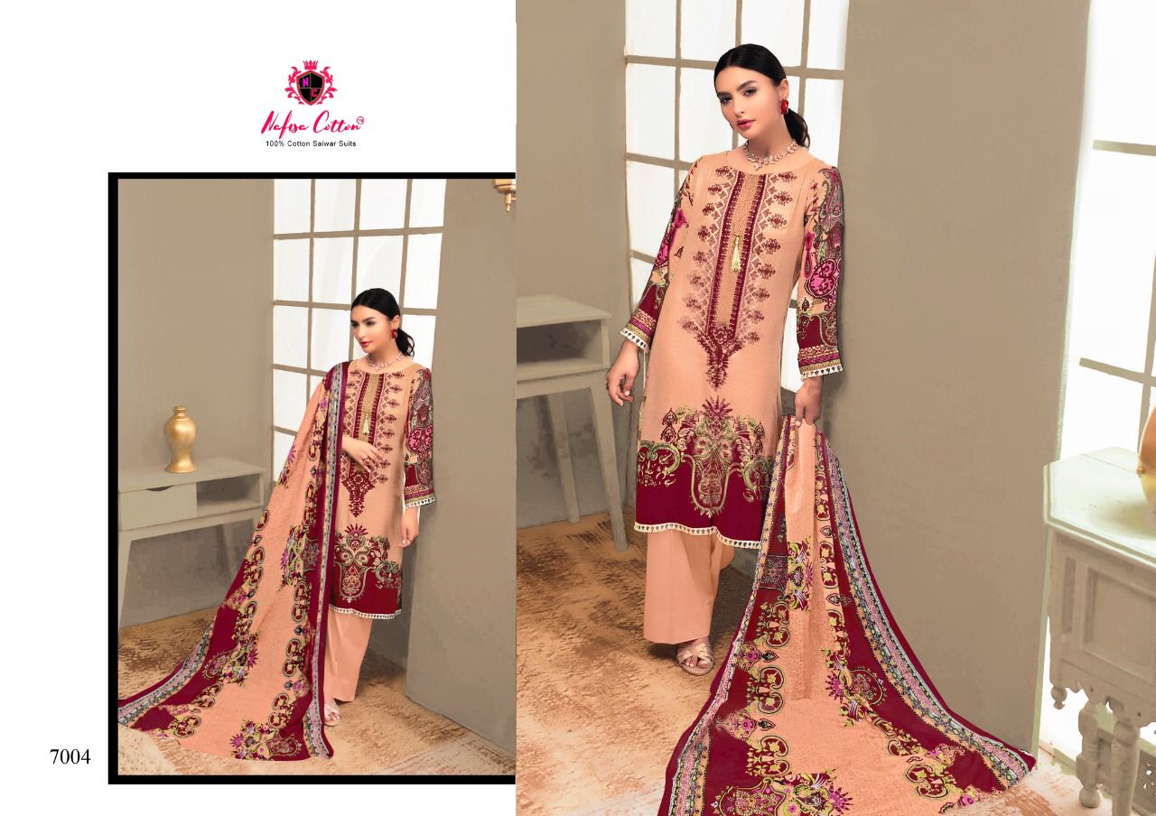 Nafisha Cotton Sahil Cotton Collection Vol 07 Cotton Suits Wolesaler Surat