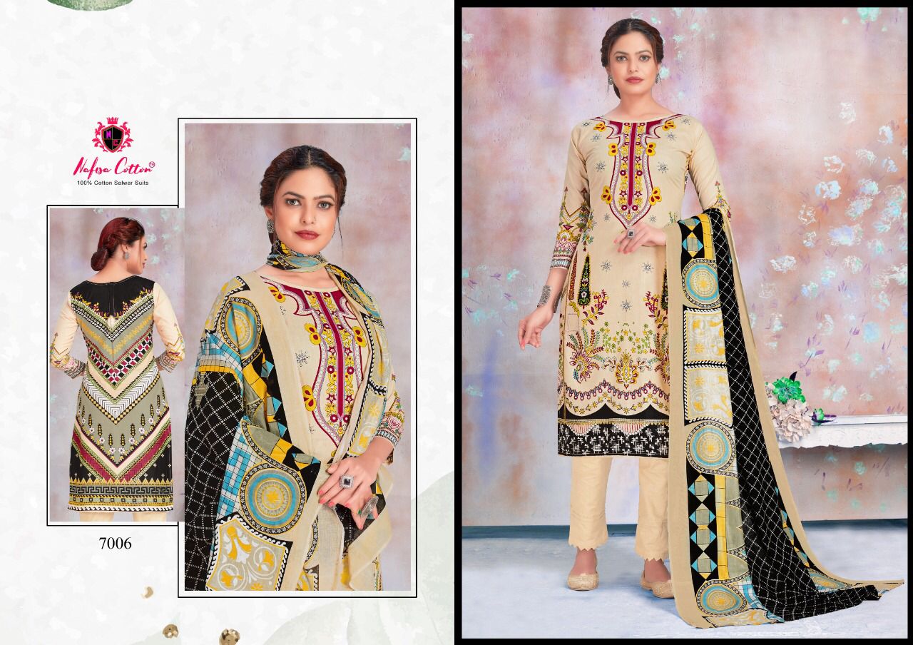 Nafisha Cotton Sahil Cotton Collection Vol 07 Cotton Suits Wolesaler Surat