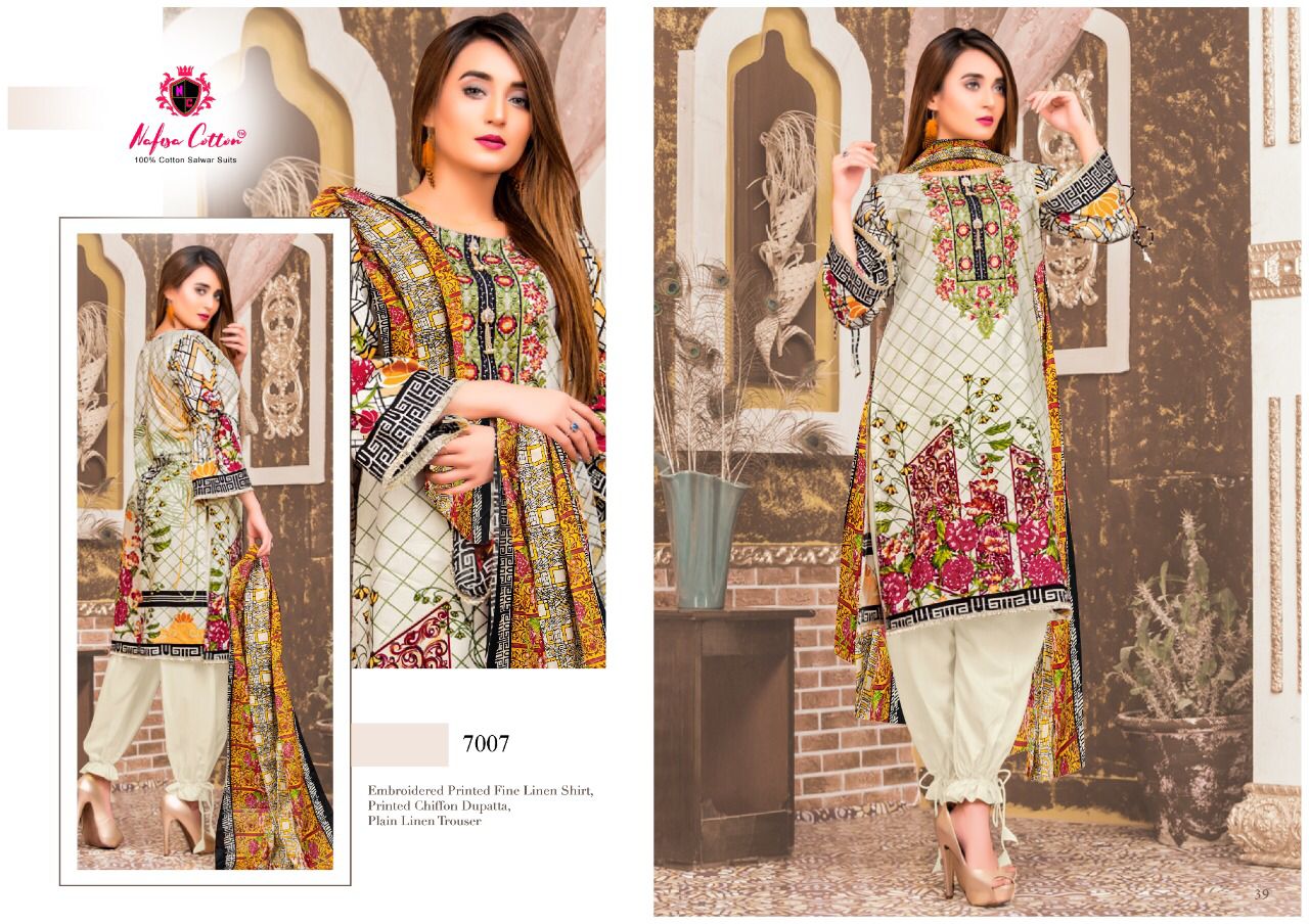 Nafisha Cotton Sahil Cotton Collection Vol 07 Cotton Suits Wolesaler Surat