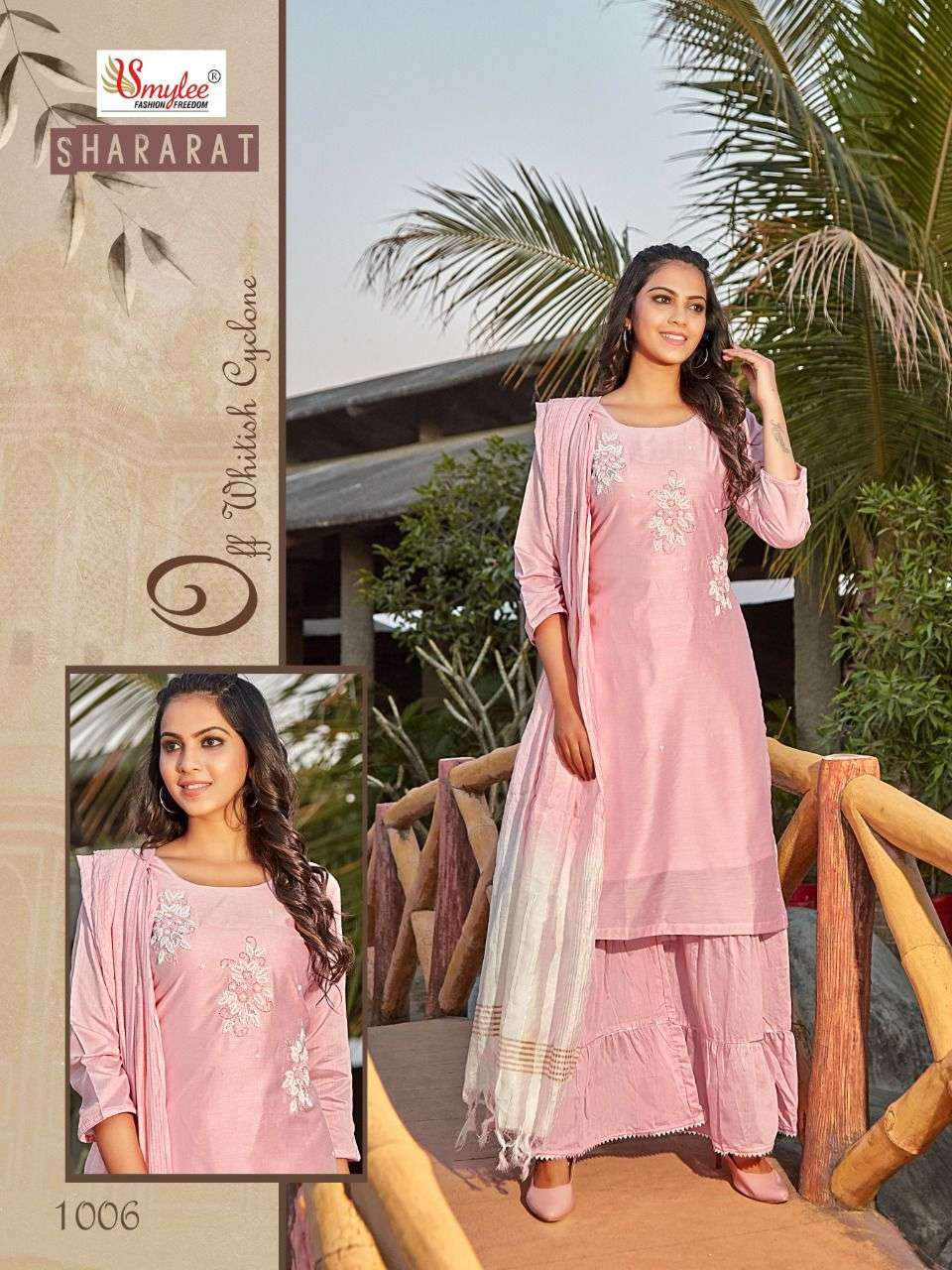 Smylee Fashion Shararat Modal Sik Fancy Kurti With Sharara Set Wholesaler Surat